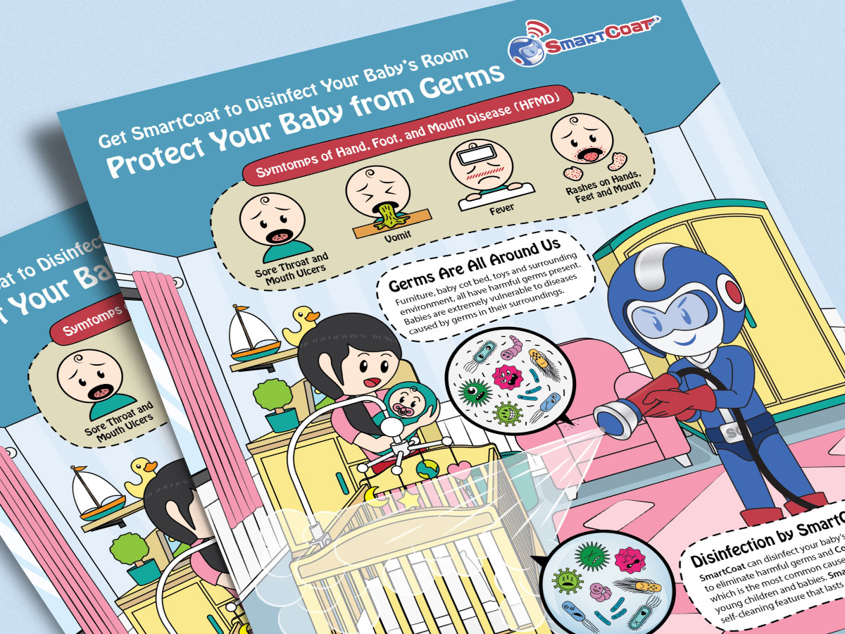 SmartCoat Protects Your Baby From Germs Poster Design 01
